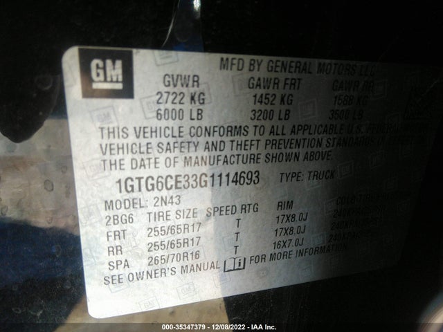 GMC Canyon 4wd Sle 2016 1GTG6CE33G1114693 Image 10
