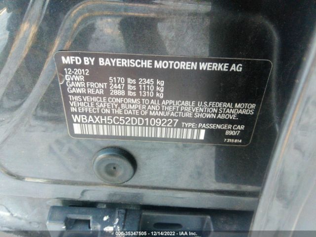 WBAXH5C52DD109227 BMW 5 Series 528i Xdrive