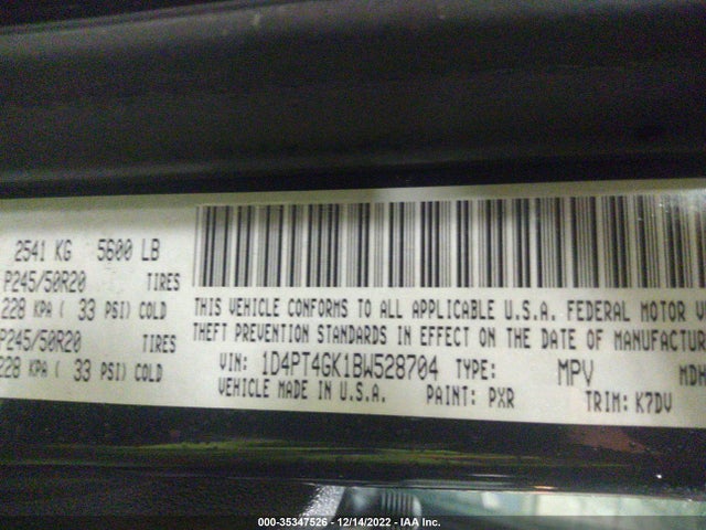 2011 DODGE NITRO HEAT VIN: 1D4PT4GK1BW528704