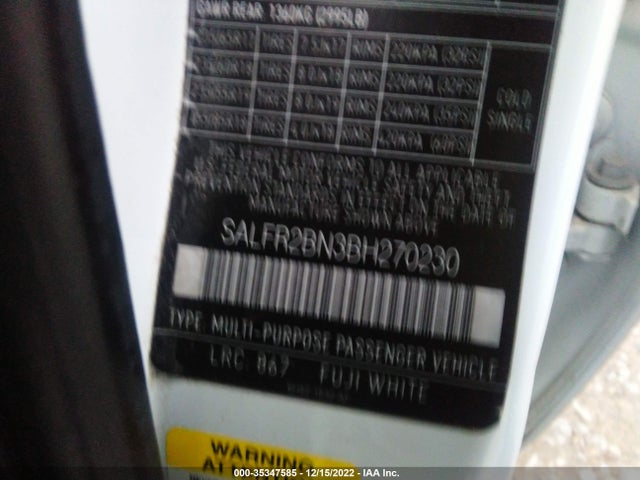 SALFR2BN3BH270230 Land Rover LR2 HSE