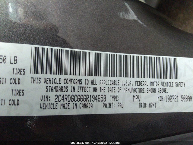 Dodge Grand Caravan Sxt 2016 2C4RDGCG6GR194658 Image 9