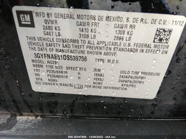 Cadillac SRX 2013 3GYFNAE31DS539756 Image 10