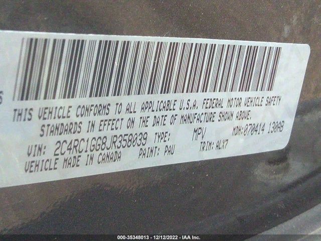 2018 Chrysler Pacifica, VIN: 2C4RC1GG8JR358039