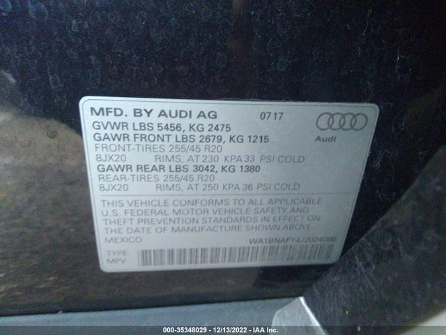 WA1BNAFY4J2024086 Audi Q5 Premium Plus