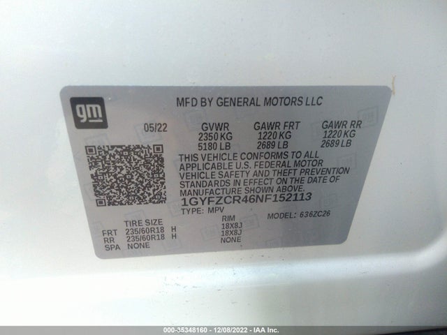 2022 Cadillac XT4, VIN: 1GYFZCR46NF152113