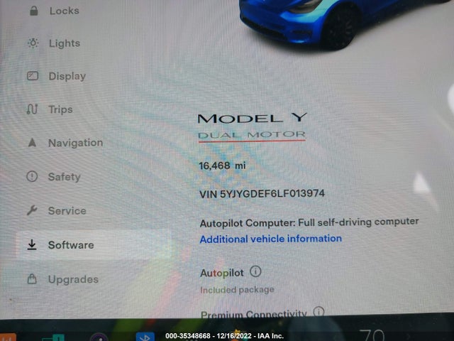Tesla Model Y 2020 5YJYGDEF6LF013974 Image 8