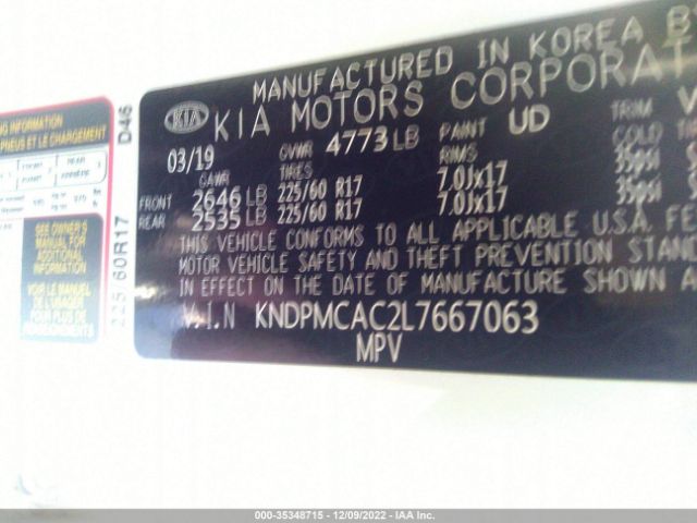 KNDPMCAC2L7667063 KIA Sportage Lx