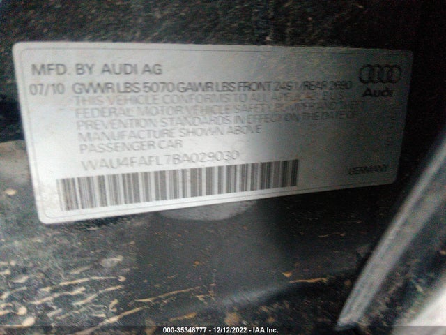 WAU4FAFL7BA029030 Audi A4 2.0t Prestige