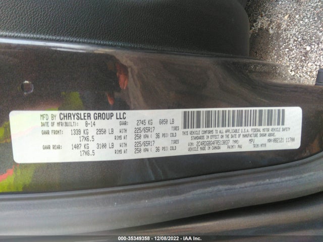 Dodge Grand Caravan Se 2015 2C4RDGBG4FR513037 Image 9