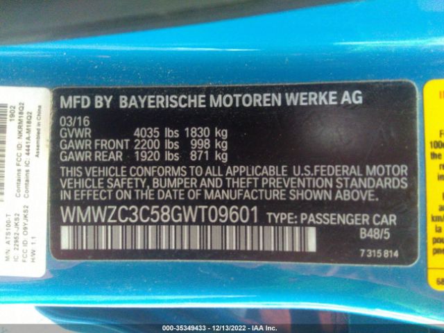 WMWZC3C58GWT09601 Mini Cooper Countryman S