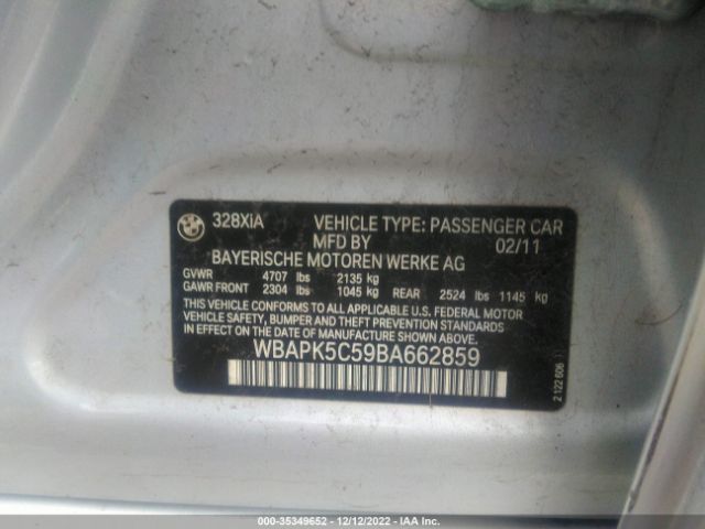 WBAPK5C59BA662859 BMW 3 Series 328i Xdrive