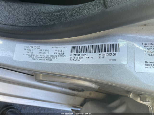 Chrysler 200 2015 1C3CCCAB1FN701247 Image 9