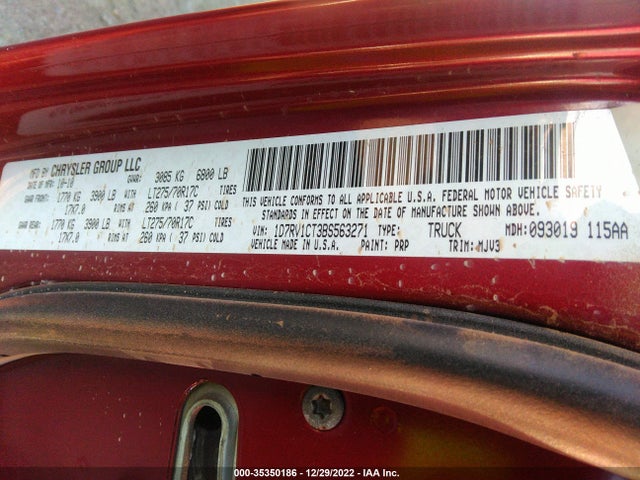 Dodge RAM 1500 2011 1D7RV1CT3BS563271 Image 9