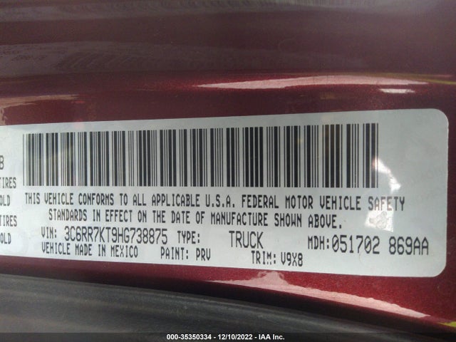 RAM 1500 Express 2017 3C6RR7KT9HG738875 Image 9