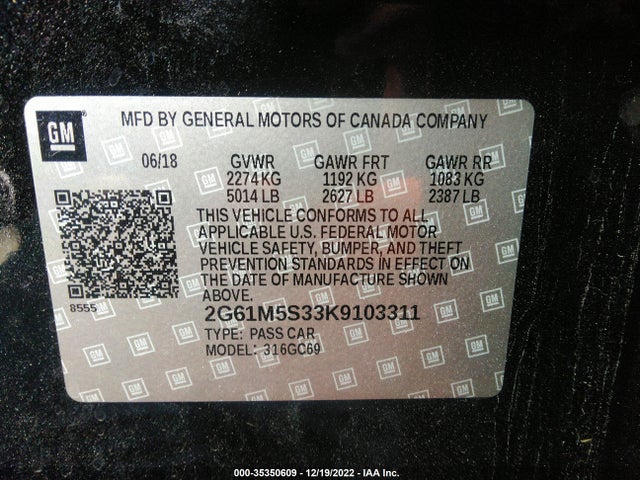 Cadillac XTS LUXURY 2019 2G61M5S33K9103311 Image 9