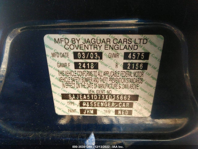 SAJEA51D73XD35662 Jaguar X-type 2.5l