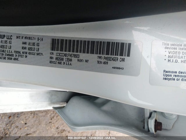 Chrysler 200 Limited 2015 1C3CCCAB1FN578923 Image 8