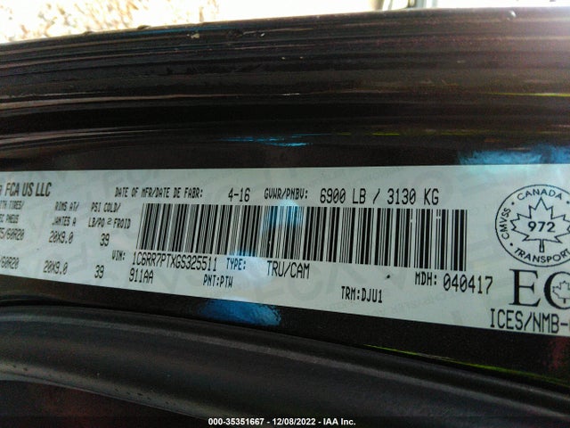 1C6RR7PTXGS325511 RAM 1500 Longhorn
