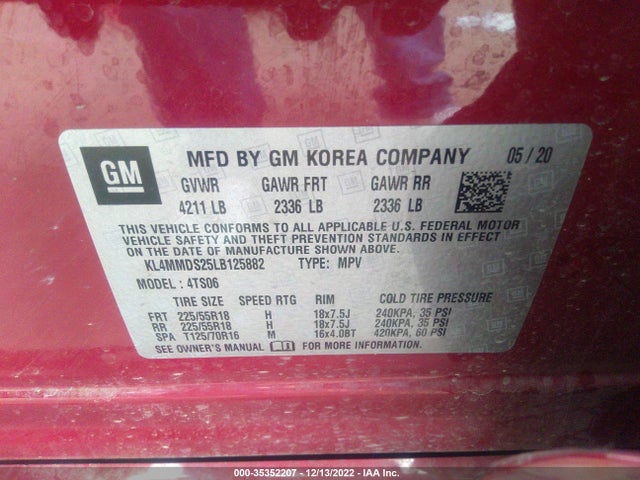 2020 Buick Encore, VIN: KL4MMDS25LB125882