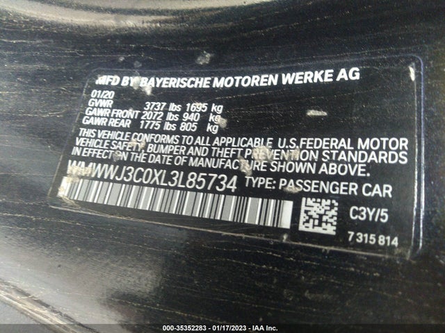 WMWWJ3C0XL3L85734 Mini Convertible Cooper