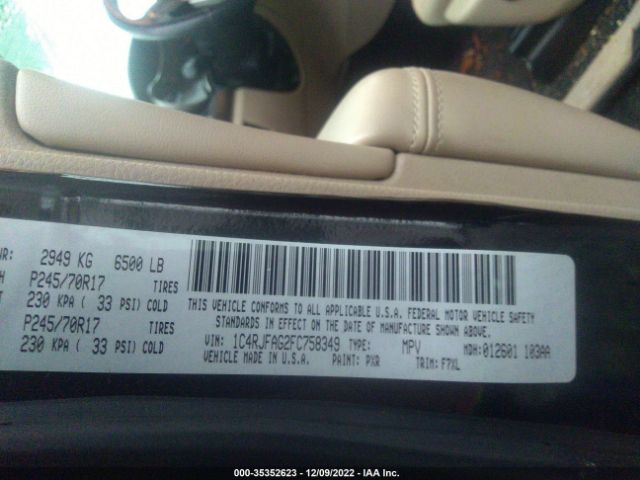1C4RJFAG2FC758349 Jeep Grand Cherokee Laredo