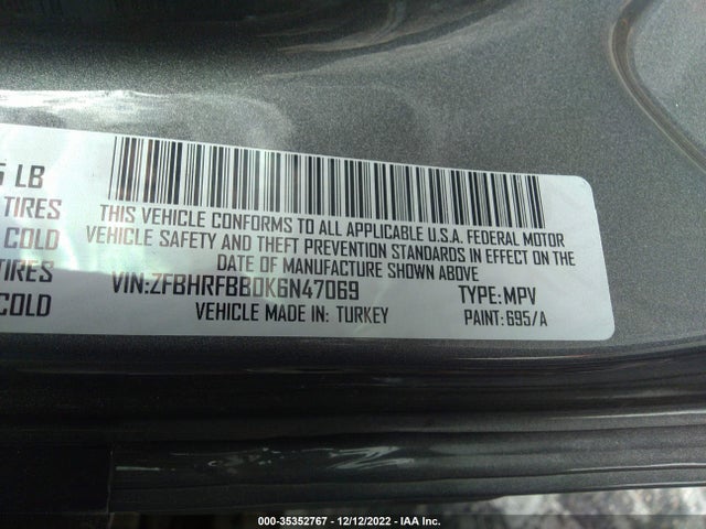 RAM Promaster City Slt 2019 ZFBHRFBB0K6N47069 Image 10