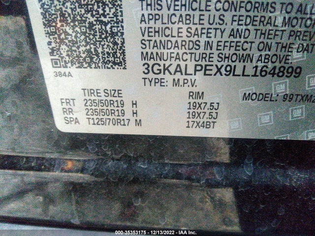 GMC Terrain Slt 2020 3GKALPEX9LL164899 Image 9