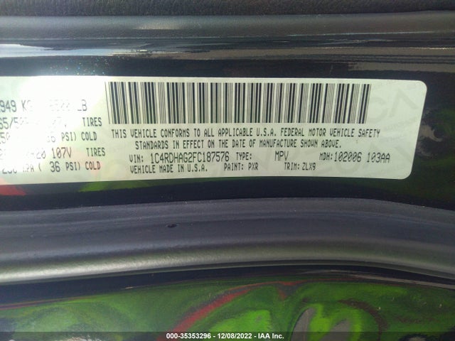 Dodge Durango Sxt 2015 1C4RDHAG2FC187576 Image 9