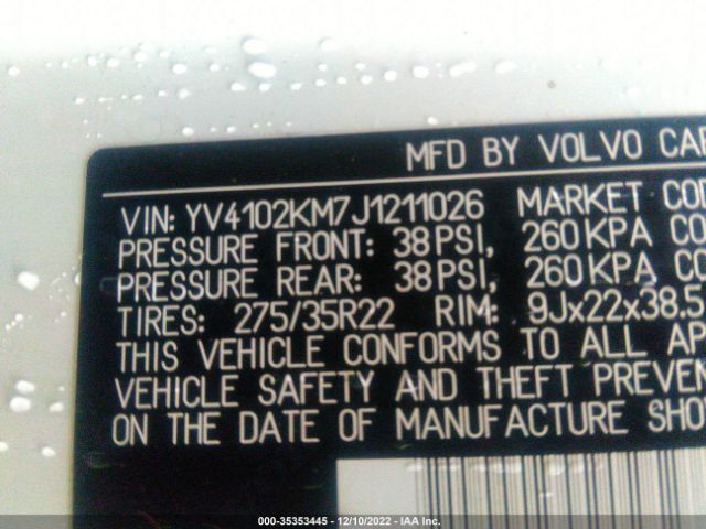 YV4102KM7J1211026 Volvo XC90