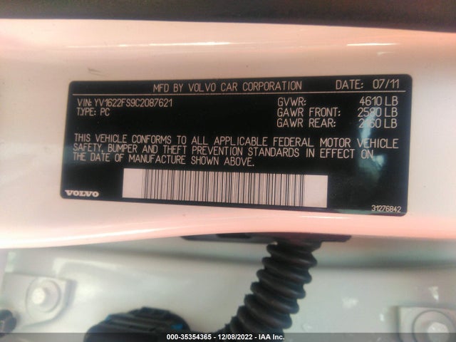 YV1622FS9C2087621 Volvo S60