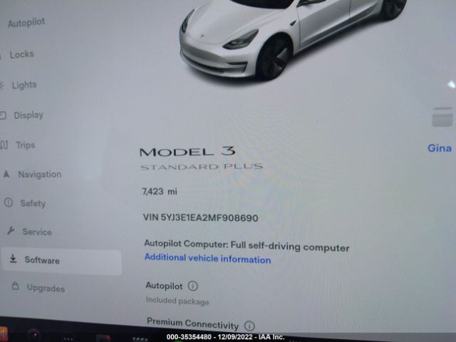 5YJ3E1EA2MF908690 Tesla MODEL 3