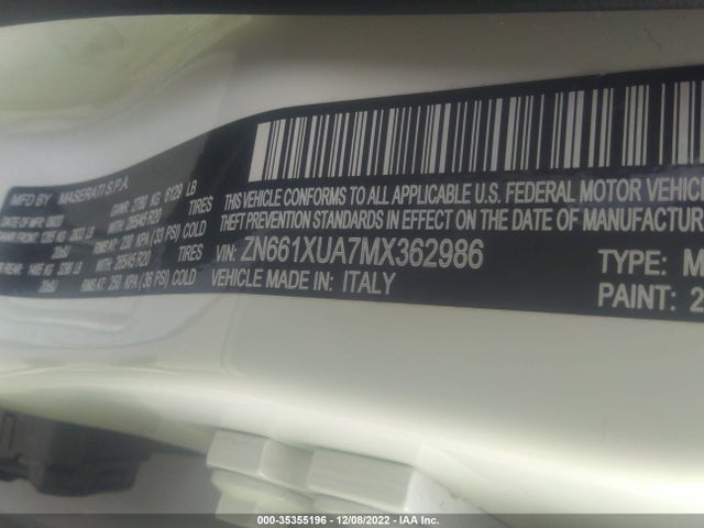 2021 Maserati Levante, VIN: ZN661XUA7MX362986