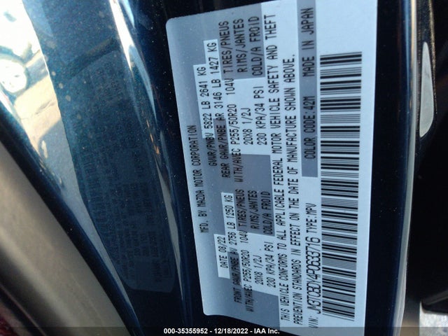 2023 Mazda CX-9, VIN: JM3TCBDY4P0633716