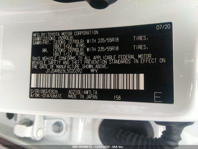 JTJSARBZ6L5020392 Lexus Nx Nx 300 F Sport