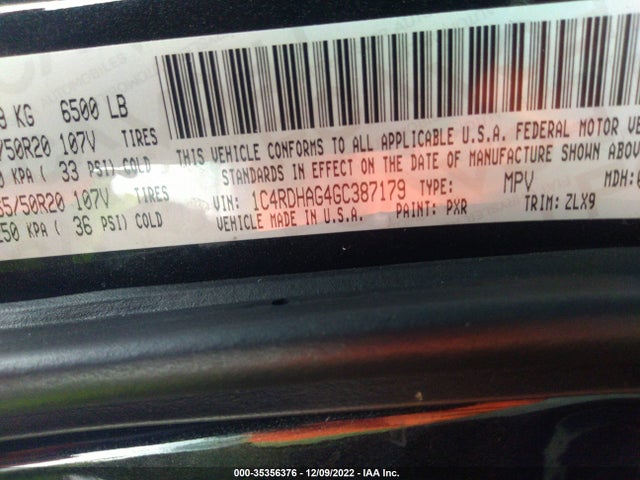 Dodge Durango Sxt 2016 1C4RDHAG4GC387179 Image 9