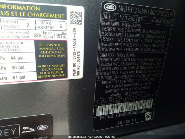 Land Rover Discovery Se 2018 SALRG2RV5JA054475 Image 10