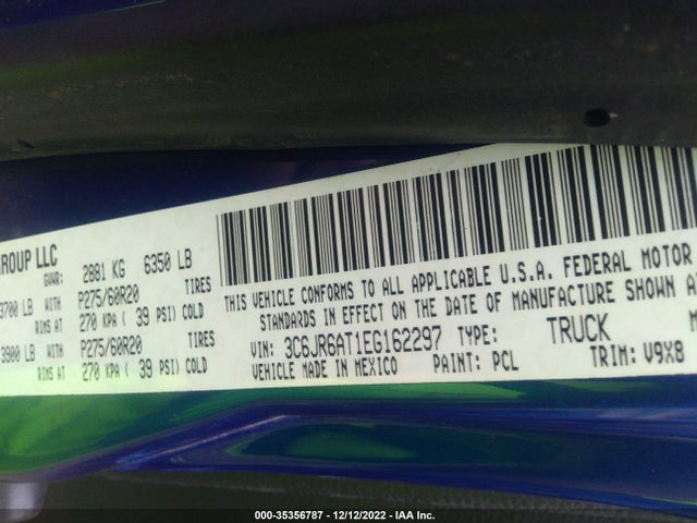 2014 RAM 1500 EXPRESS VIN: 3C6JR6AT1EG162297