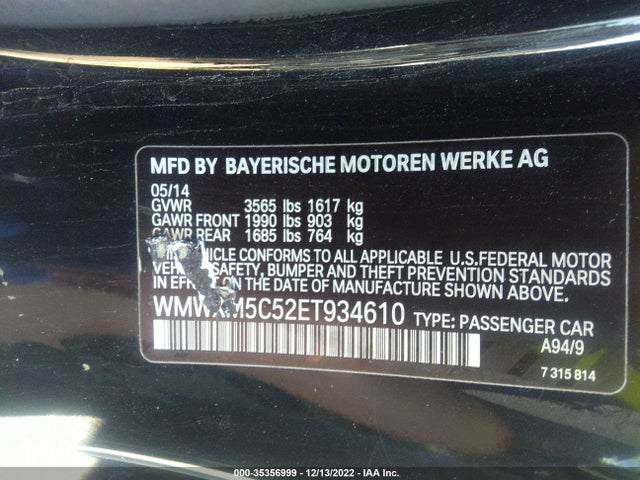 Mini COOPER HARDTOP 2014 WMWXM5C52ET934610 Image 9