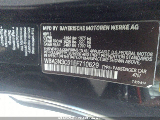 BMW 4 Series 428i 2014 WBA3N3C51EF710629 Image 9