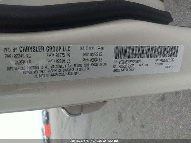 Chrysler 300 Touring 2010 2C3CA5CV8AH213200 Image 10