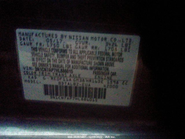 3N1CN7AP7HL886015 Nissan Versa Sedan Sv