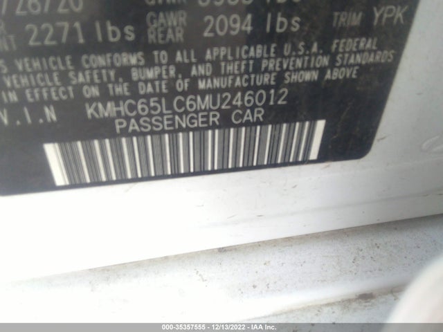 2021 Hyundai Ioniq, VIN: KMHC65LC6MU246012