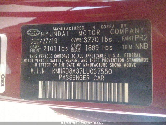 2020 Hyundai Venue, VIN: KMHRB8A37LU037550