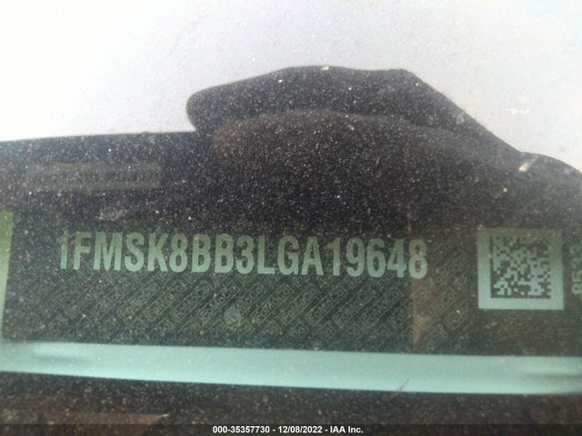 2020 FORD EXPLORER BASE VIN: 1FMSK8BB3LGA19648