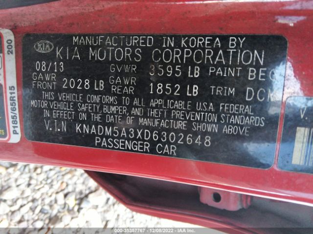 KNADM5A3XD6302648 KIA RIO LX