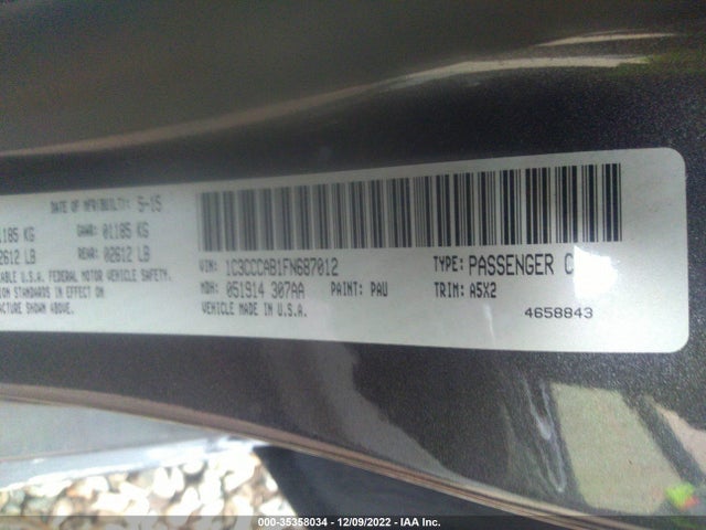 Chrysler 200 Limited 2015 1C3CCCAB1FN687012 Image 9