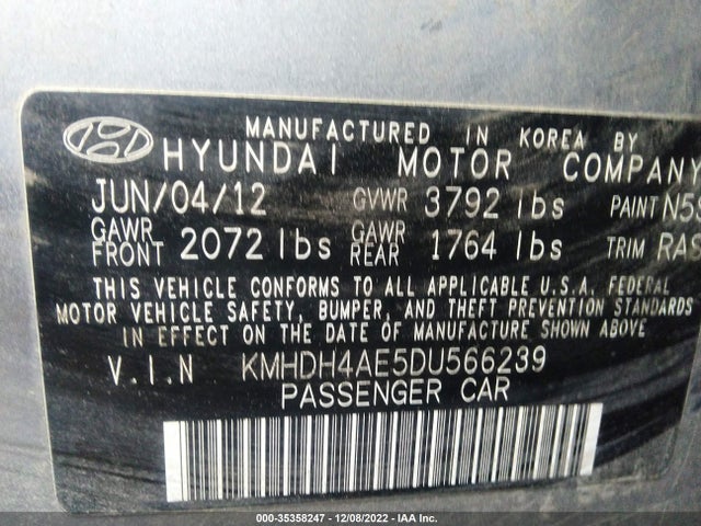 Hyundai Elantra 2013 KMHDH4AE5DU566239 Image 10