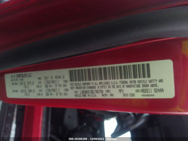 2009 JEEP WRANGLER RUBICON VIN: 1J8GA64139L706790