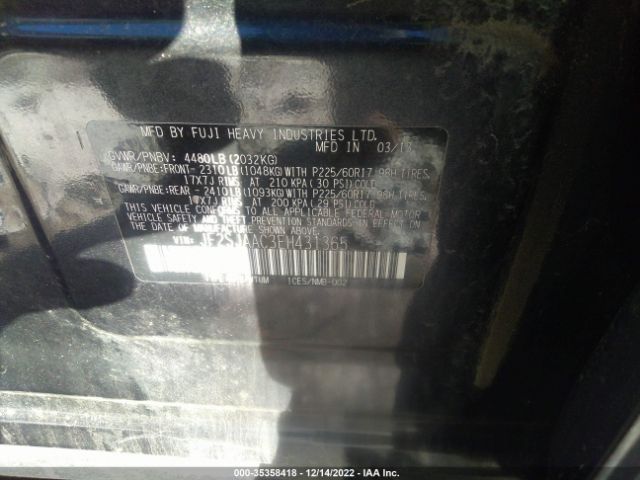 JF2SJAAC3EH431365 Subaru Forester 2.5i