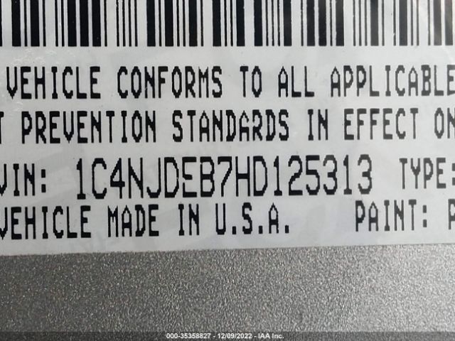 1C4NJDEB7HD125313 Jeep Compass High Altitude